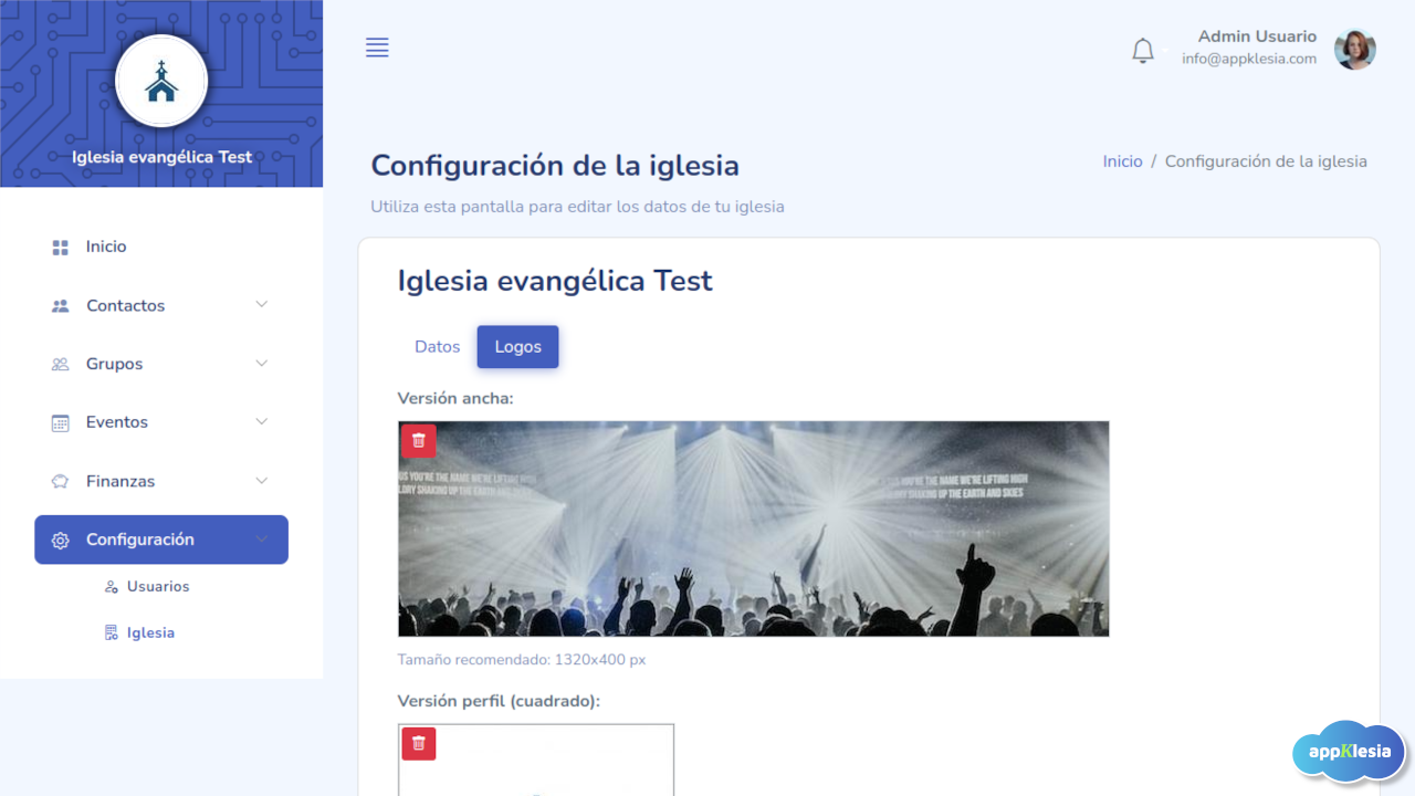 Configuración de iglesia - Logos